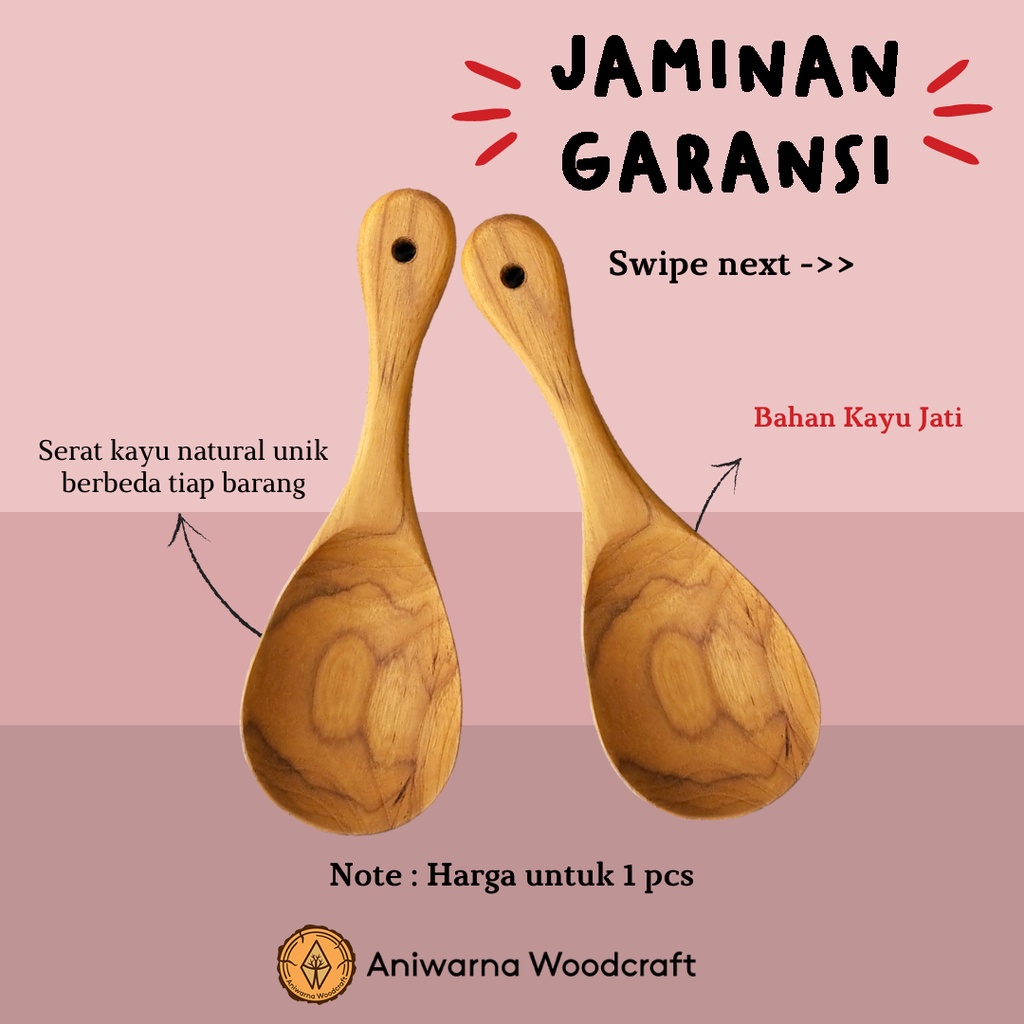 Centong Nasi Kayu Jati Tua Asli / Entong / Sendok Nasi Kayu Jati ( ACESI 03 )