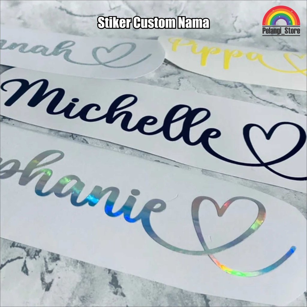 

(SEHARI JADI!!) STIKER CUTTING NAMA CUSTOM/STIKER TIMBUL ANTI AIR (TANPA MINIMAL ORDER) 1