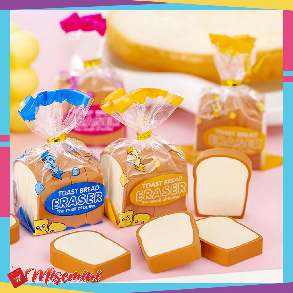

Ⓜ️ Ⓜ️️Penghapus Pensil Karakter Roti Toast Bread Eraser