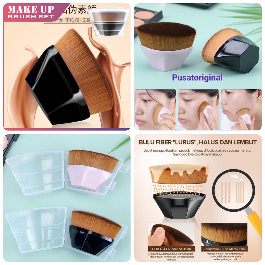 Oval Brush Kuas Make Up Foundation Cushion Korea