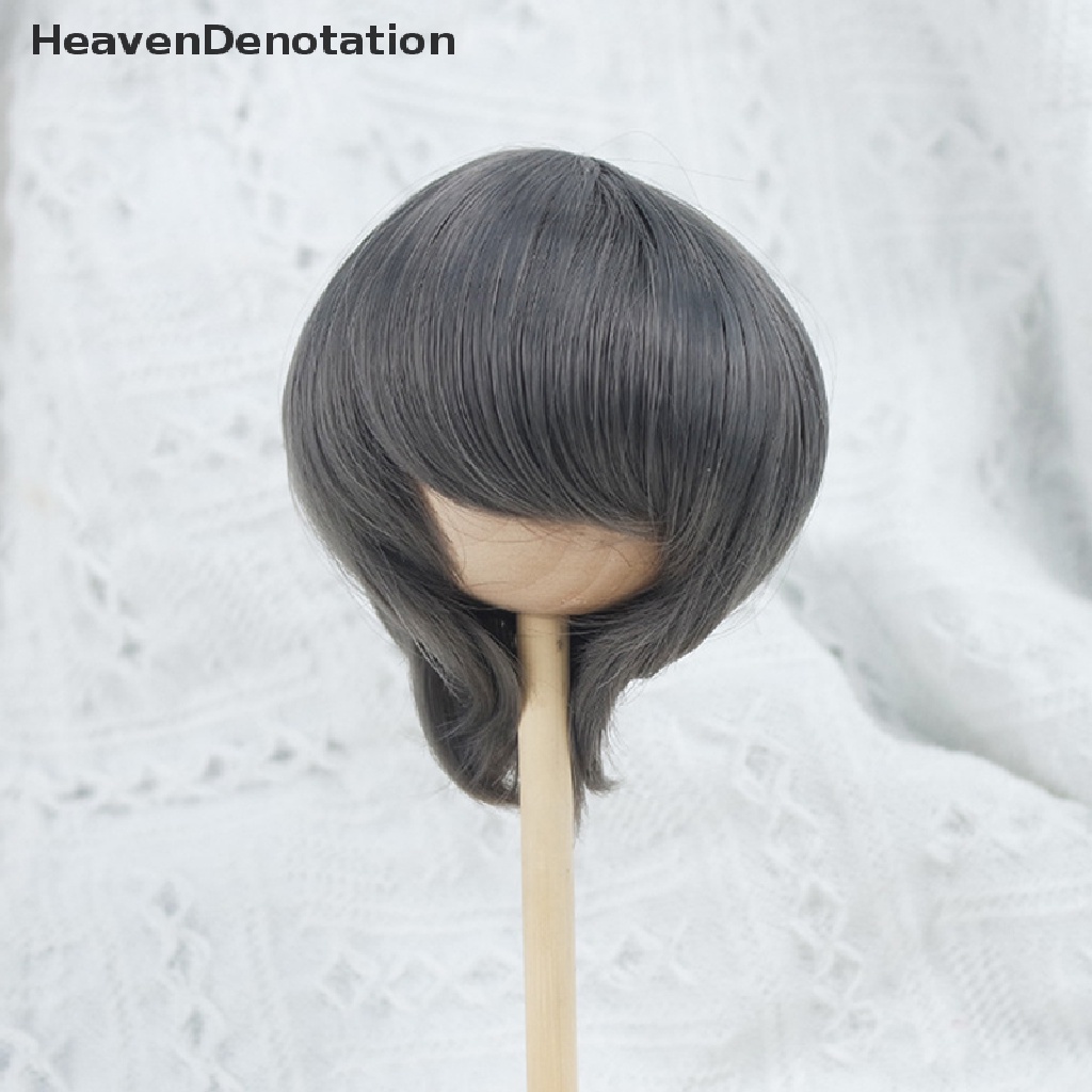 [HeavenDenotation] 1per3boneka Wig Pendek Lurus Rambut Lingkar Kepala 21.5-23cm Aksesoris Boneka HDV