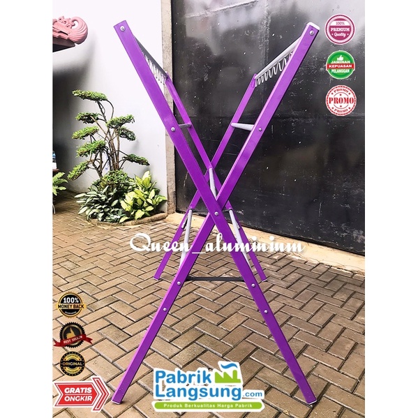 Jemuran Baju / Jemuran Pakaian Lipat Aluminium Jumbo 140cm - Tiktok