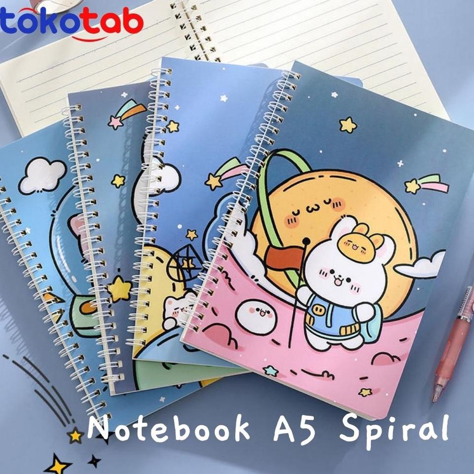 

S88 Tokotab - Notebook Buku Tulis A5 Spiral Aesthetic Cute Garis Buku Catatan TREND ✘