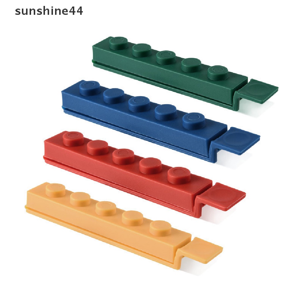 Sunshine 4pcs Klip Segel Snack Blok Bangunan Tas Penyimpanan Makanan Klip Sealing Bags Clips ID