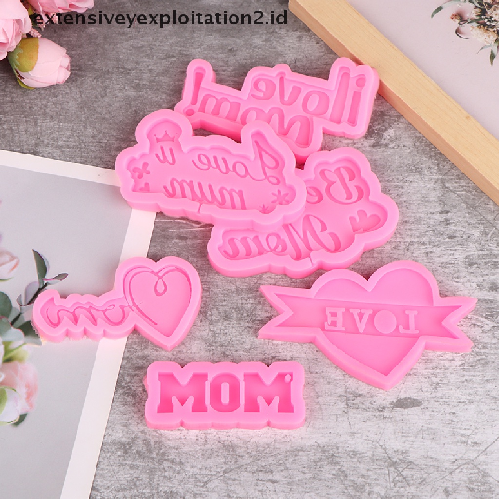 {NEW} Mother's Day Cetakan Silikon Cinta Keluarga Dekorasi Kue Alat Kue Dapur DIY.