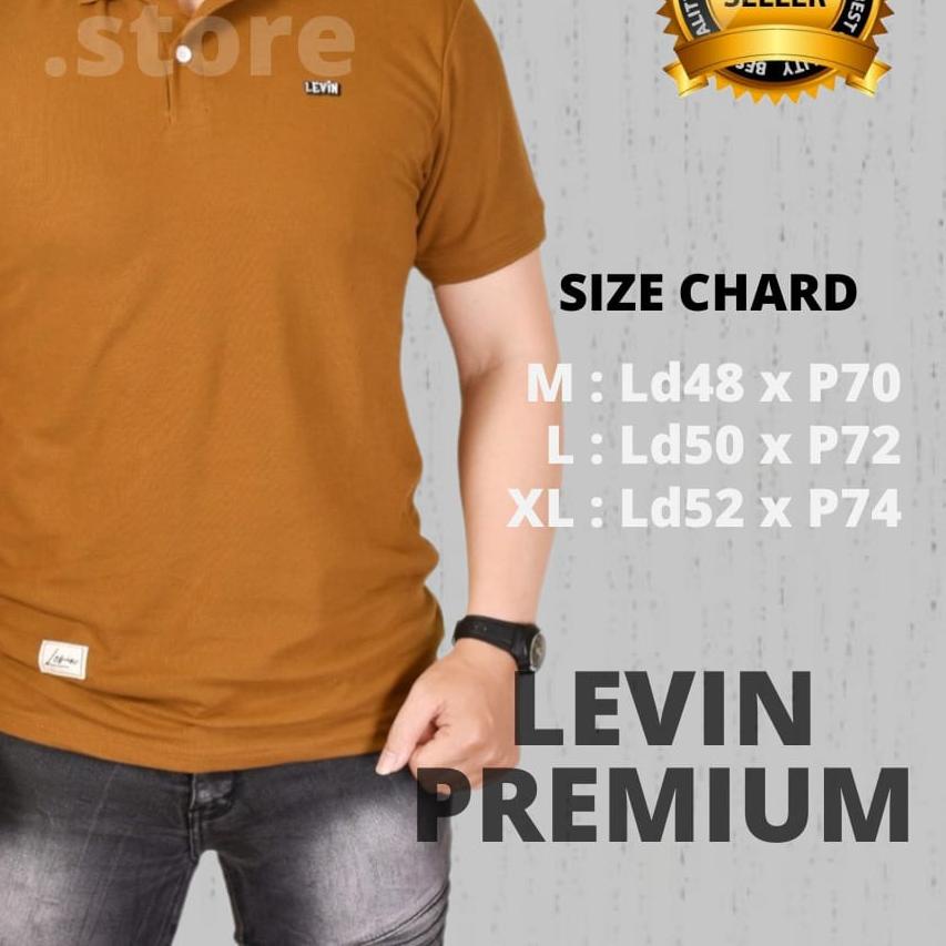♠ Polo Shirt Kaos Kerah Pria Premium Murah LEVIN PREMIUM ❁