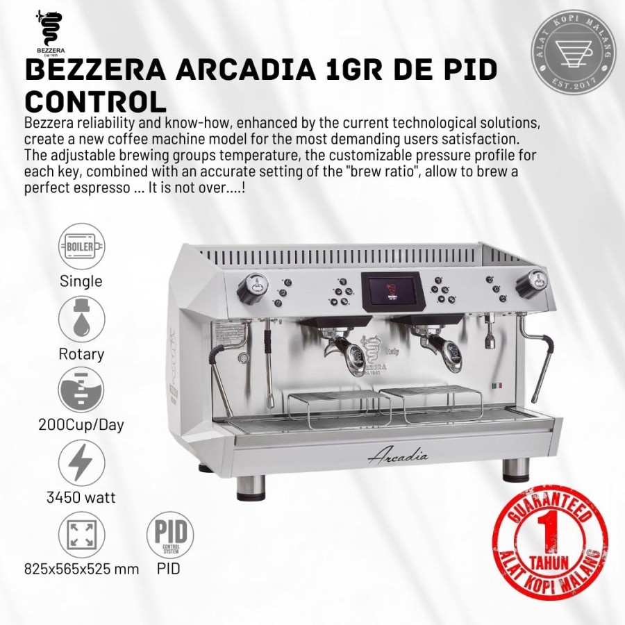 Mesin Kopi Espresso Bezzera Arcadia PID 2 Group