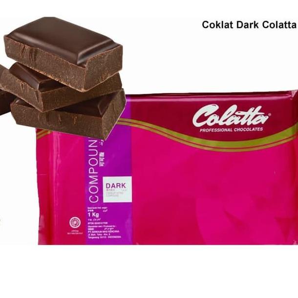 

➬ Colatta Dark Compound 1 KG / coklat blok colata hitam 1kg ☞