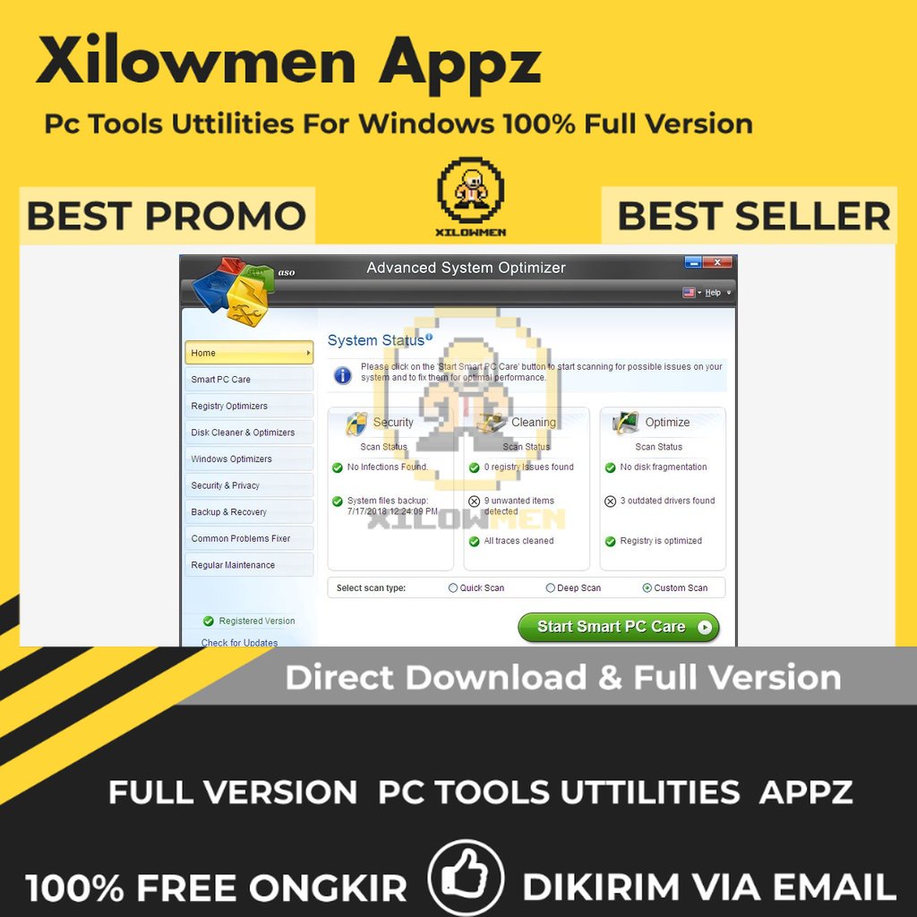 [Full Version] Advanced System Optimizer Pro PC Tools Software Utilities Lifetime Win OS