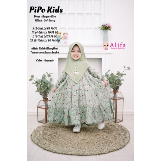 ORI ALIFA PIPO  gamis anak PIPO KIDS ORI ALIFA
