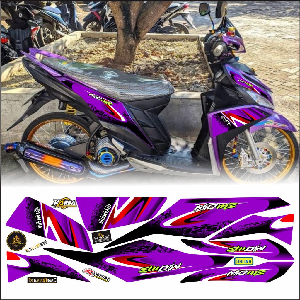 striping MIO M3 - STICKER MIO M3 LIST VARIASI RACING STIKER STRPING VARIASI UNGU