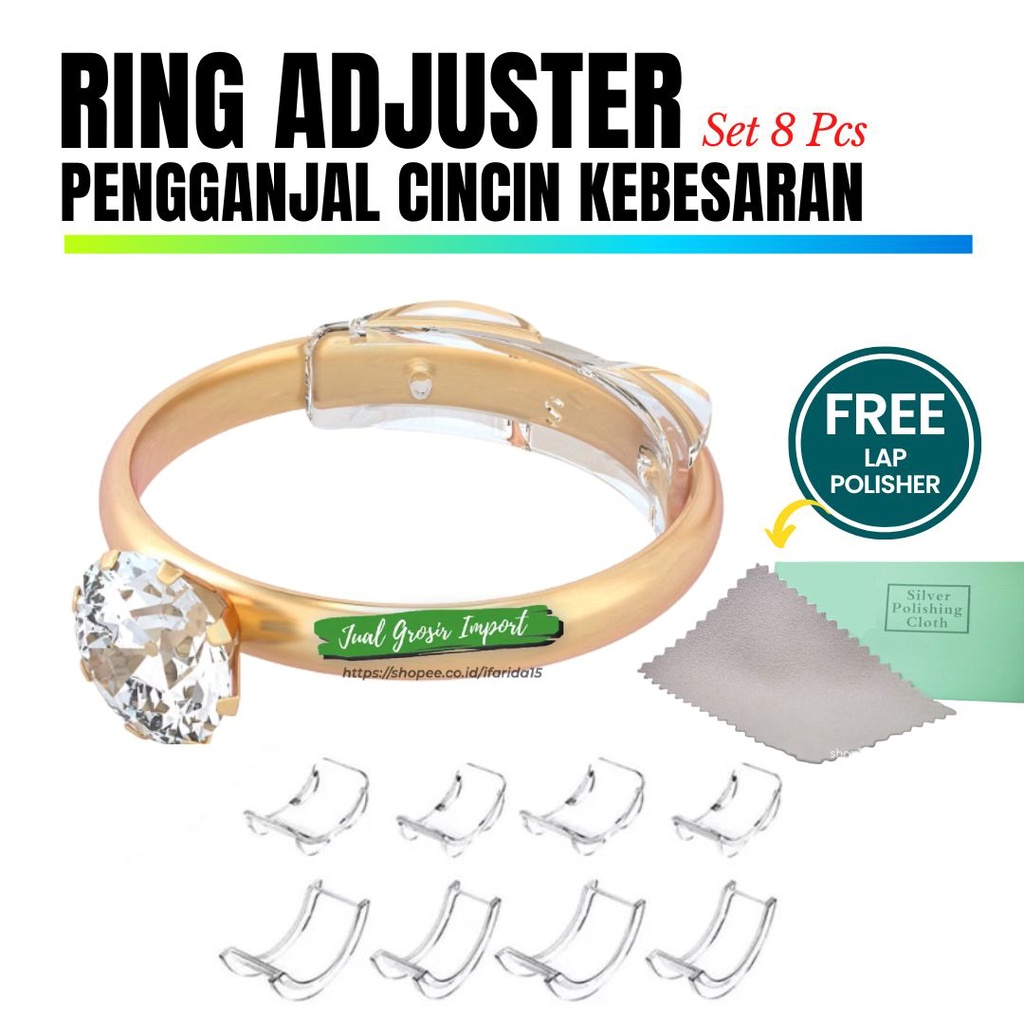 Bantalan Ring Adjuster Cincin Pengecil Ukuran Spiral Ring Size Resizer