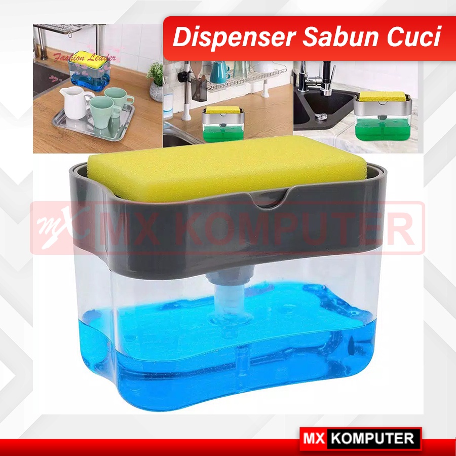 Dispenser Sabun Cuci Piring - Tempat Sabun Cuci Piring + Spons