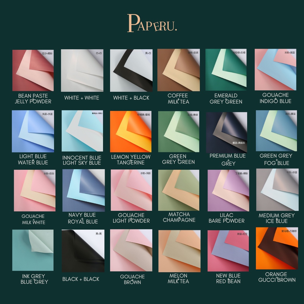 

[PAPERU] Bicolor Wrapping Paper Kertas Wrapping Bunga Dua Warna Kertas Buket
