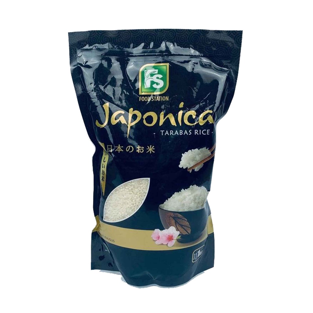 BERAS FOOD STATION JAPONICA TARABAS RICE 1KG