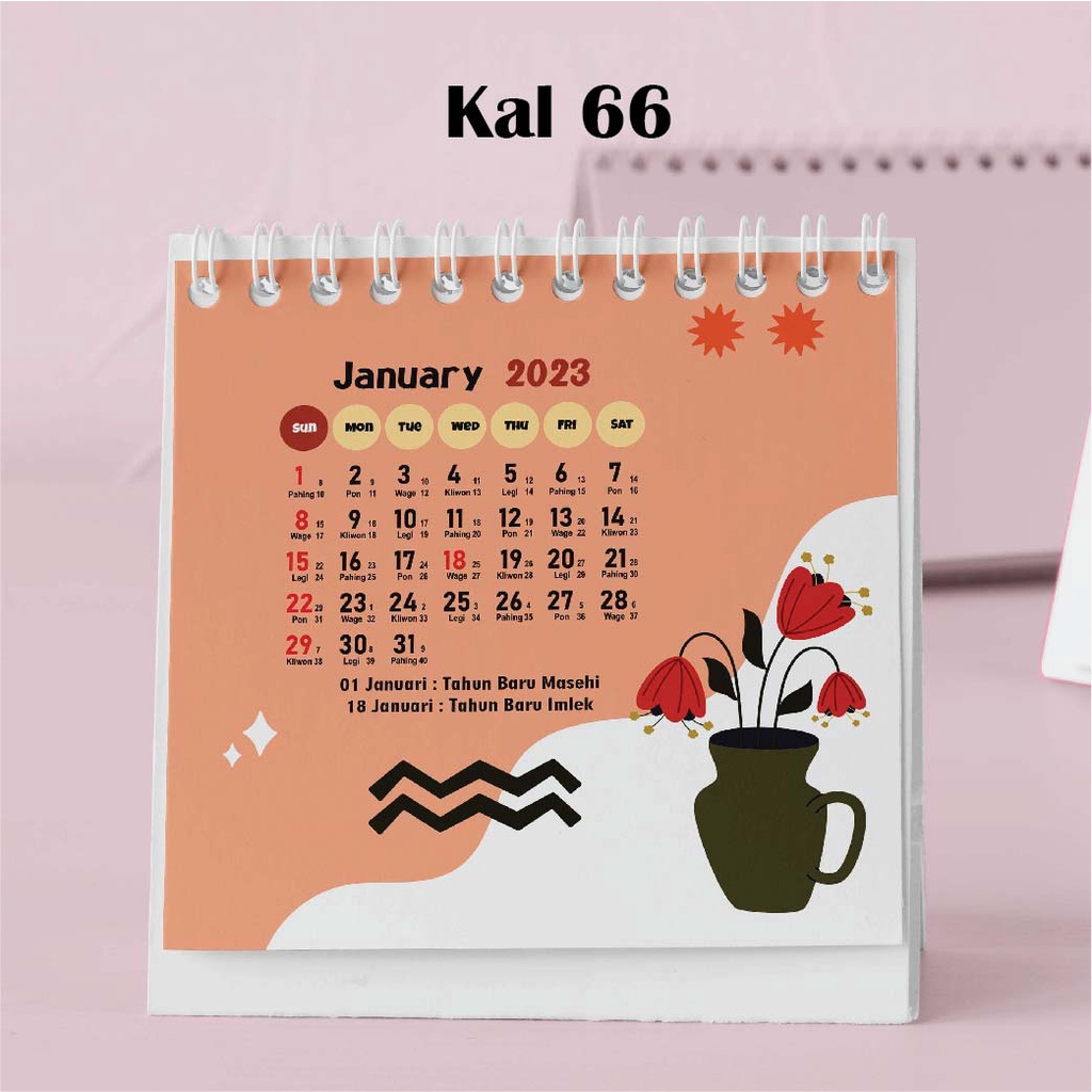

Hanabi Kalender Mini 2024 / Kalender Meja 2024 Custom KAL66
