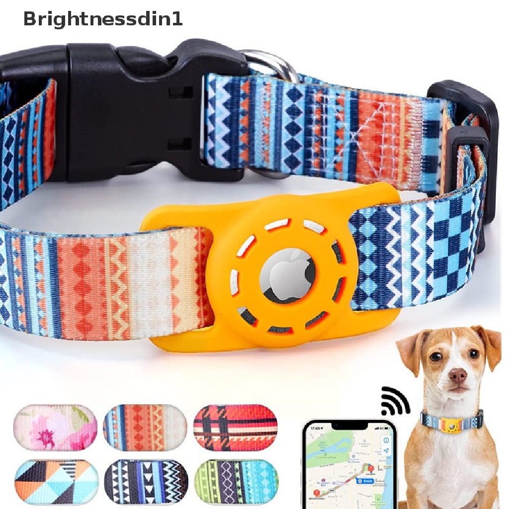 [Brightnessdin1] Digital Pring Airtag Collar Adjustable Puppy Kitten Kalung Kerah Apple Boutique