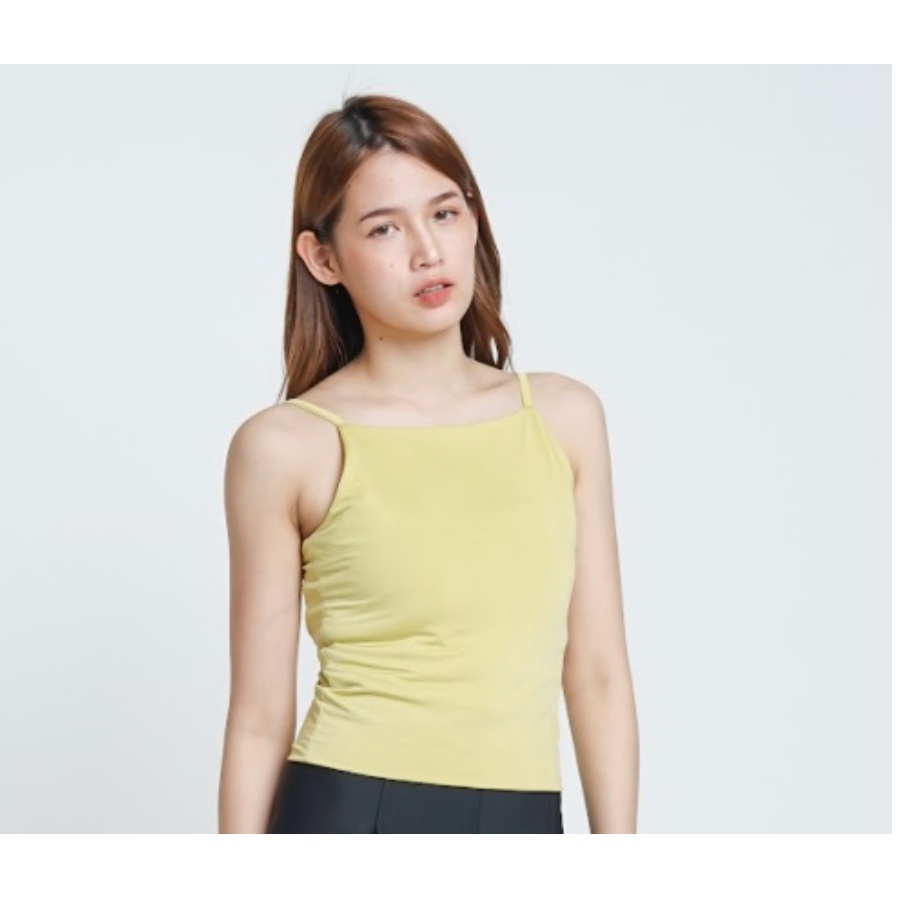 CAVALU Korean Basic Tank Top Double Layer Square Neck Tank