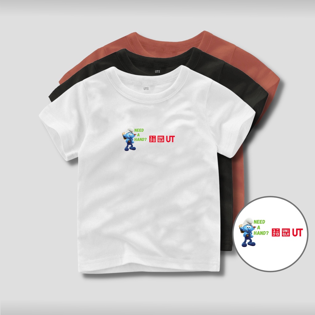 Kaos anak laki laki dan perempuan| Baju pakaian anak distro umur 1 - 12 tahun| Setelan atasan anak tanggung| Kaos import Polos anak bahan katun cotton combed 30s - KIDS-03