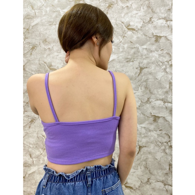CAVALU Knit Korean Tank Top Crop Top Rajut Polos 165