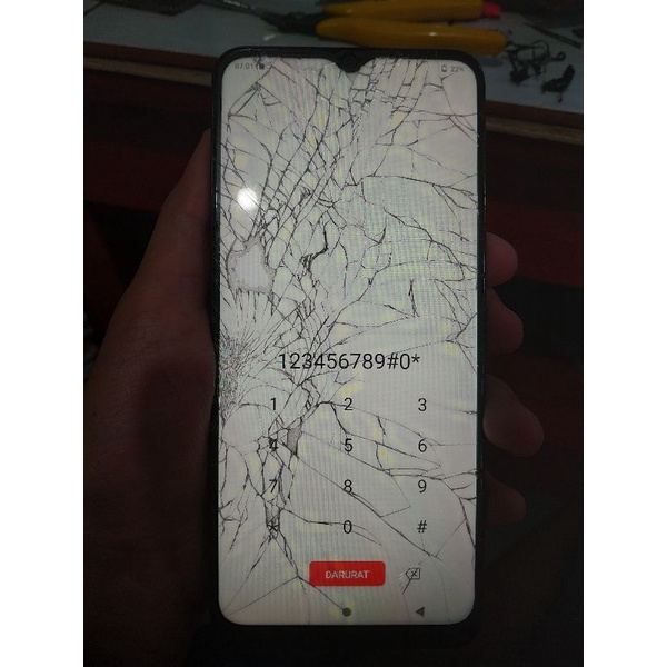 lcd vivo y20 minus glass retak