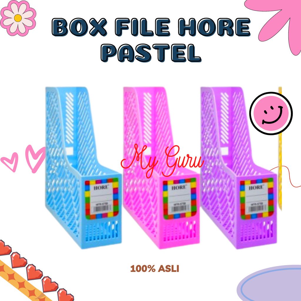 

[PCS] BOX FILE HORE / TEMPAT PENYIMPANAN LIPAT DOKUMEN / KERANJANG FILE PLASTIK FOLIO HORE PASTEL BIRU