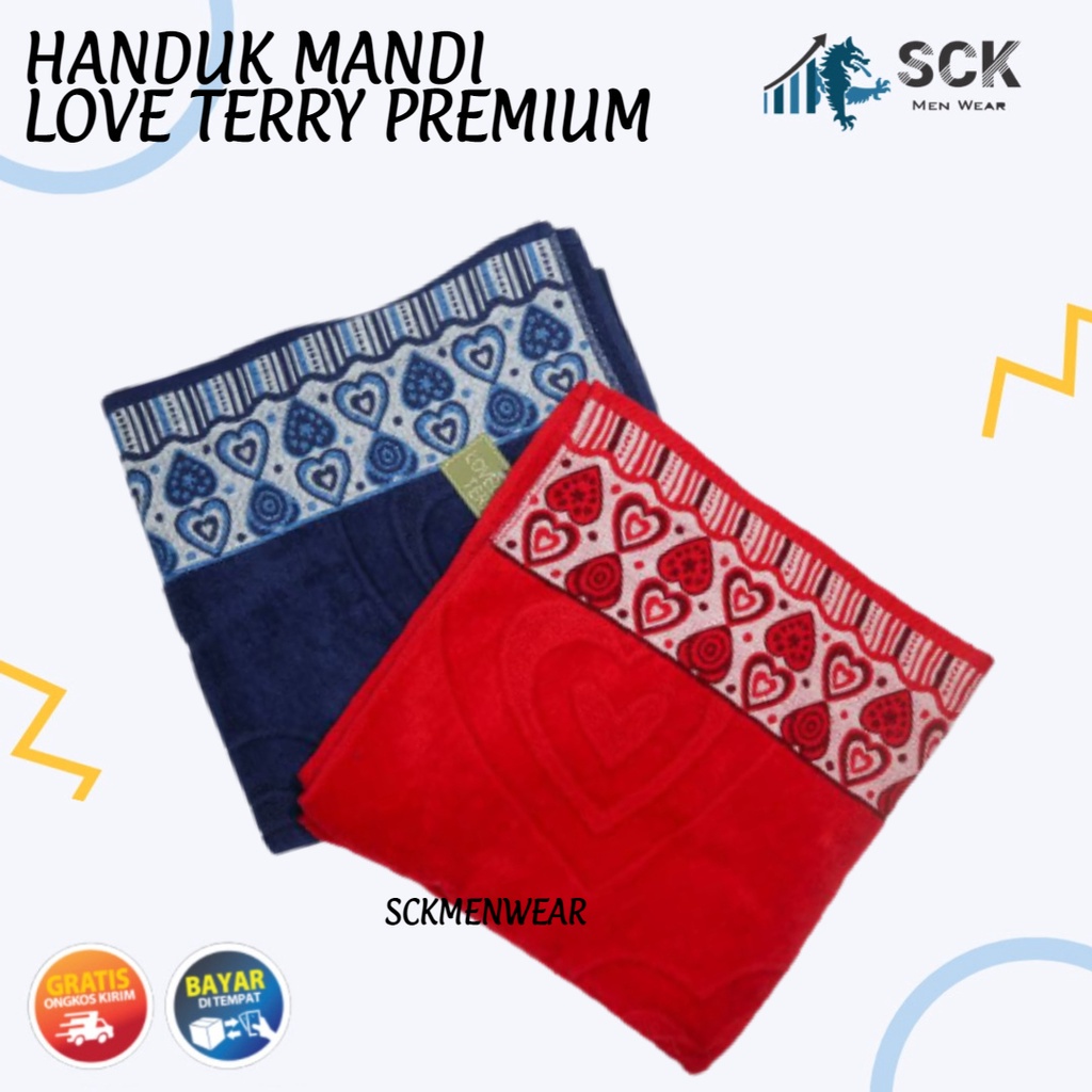 Handuk LOVELY TERRY 140x70cm Dewasa Bahan Microfiber Halus Jumbo / Perlengkapan Mandi - sckmenwear GROSIR