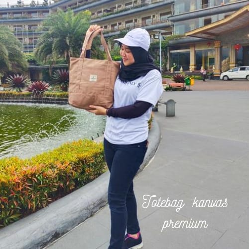 TOTEBAG KANVAS RESLETING WANITA/NUDIE BAG MOTIF POLOS CANVAS SUEDING TEBAL LEMBUT BISA CUSTOM SABLON