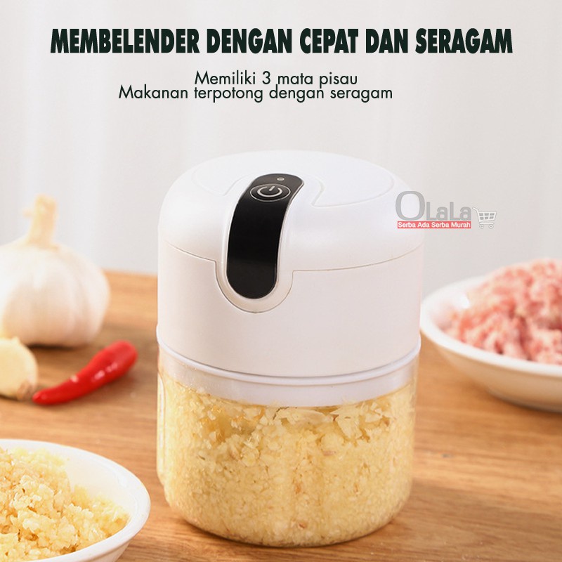 (KJO) Blender Mini Elektrik USB Untuk Mencincang Bawang Putih/Jahe/Sayuran NEW / blender portable
