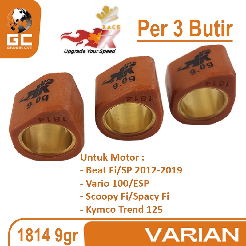 Sliding Roller Racing Race K Scoopy Vario Spacy Kymco Fi ESP POP Street 110 Per 3 Butir Race K IP19 1814