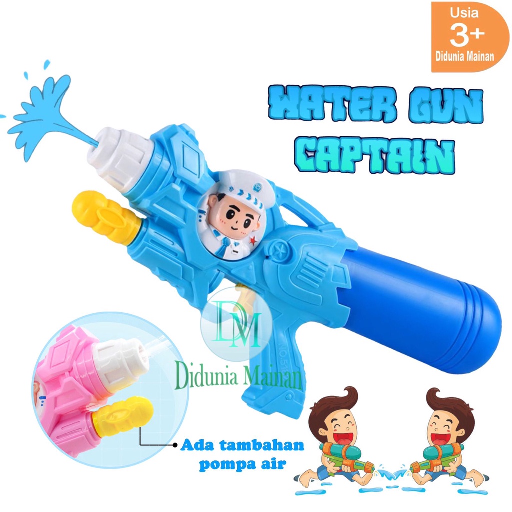 Mainan tembak tembakan water gun anak pistol air captain besar