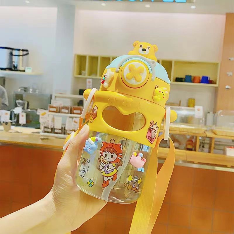 BOTOL MINUM ANAK / BABY KAPASITAS 700ML KARAKRTER LUCU BPA FREE-BEAR KUNING 1922