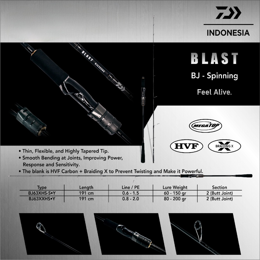 Rod / Joran Light Jigging Daiwa Blast BJ Series