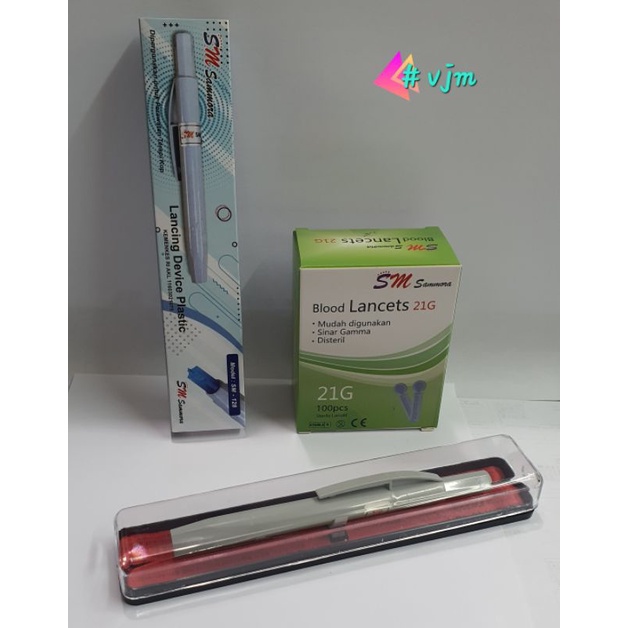 Paket Murah Lancing pen plastik Ms bonus Jarum 100pc magicstar/paket Pen Bekam dan jarum bekam