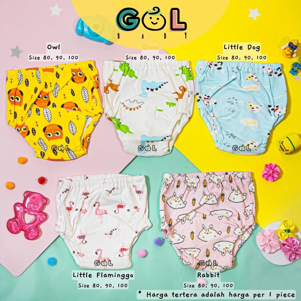 Celana Dalam tatur Popok Cloth Diaper Clodi Training Pants Pipis Bayi Anak Baby 4 layers GOL BABY