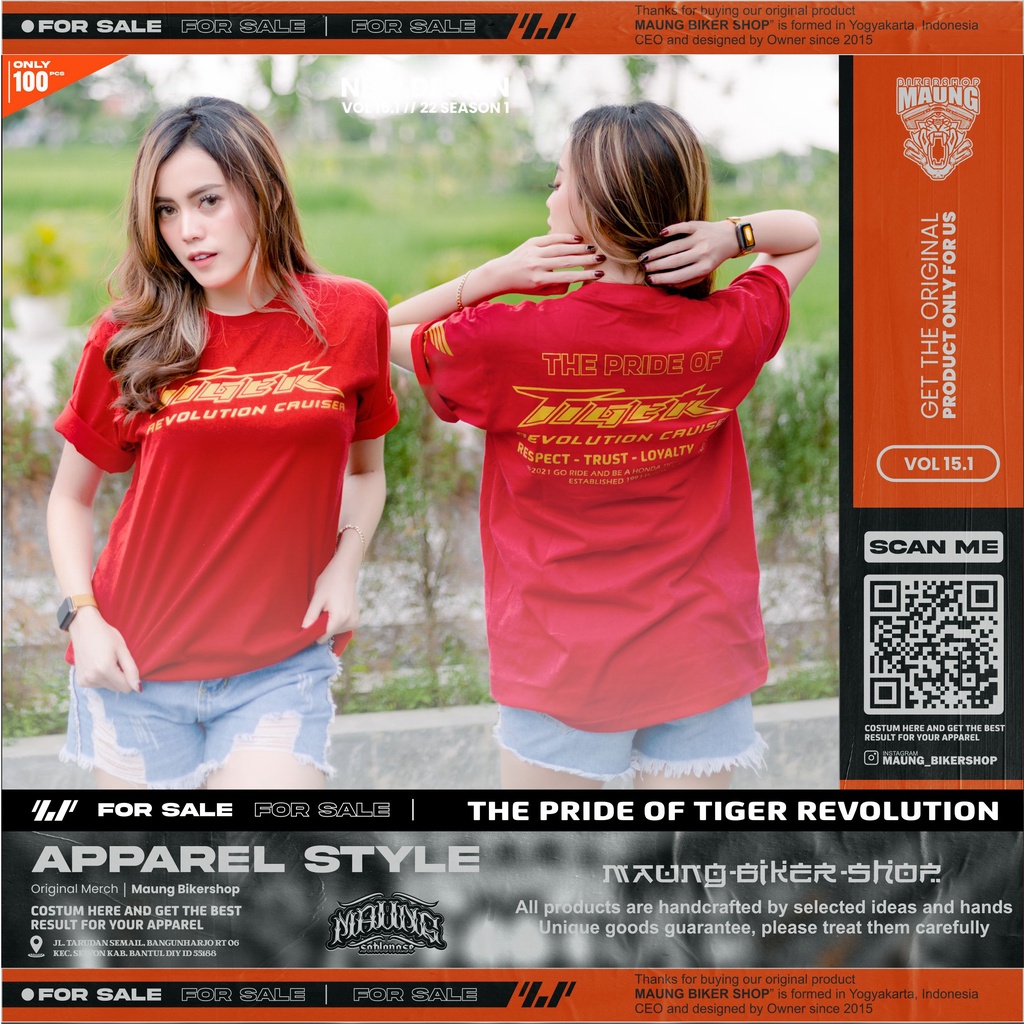MAUNG_KAOS TIGER REVO SUPER CRUISER | KAOS HONDA TIGER | KAOS TIGER 2000 | TSHIRT TIGER REVO CRUISER