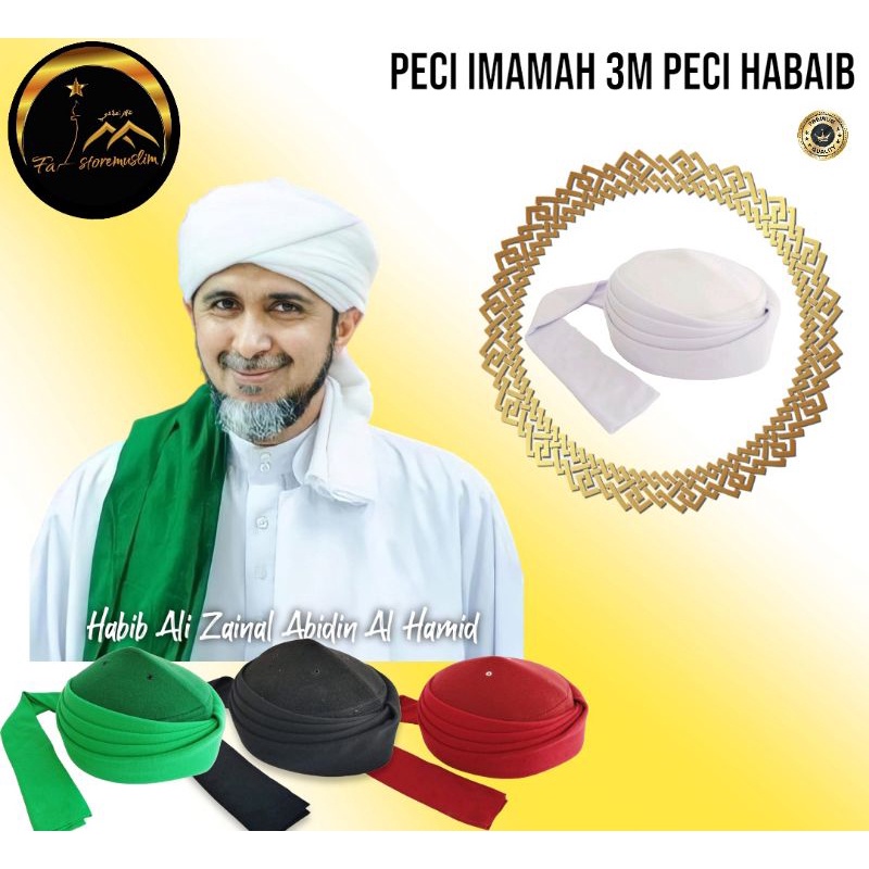 Peci Imamah peci habaib Permanen Panjang 3 Meter  Imamah untuk anak dan dewasa