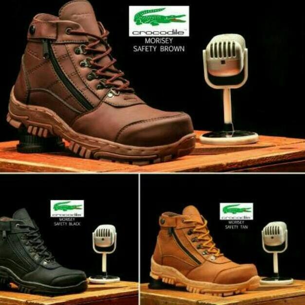 ♟ CROCODILE sepatu gunung pria boots crocodile morisey safety original handmade ◙