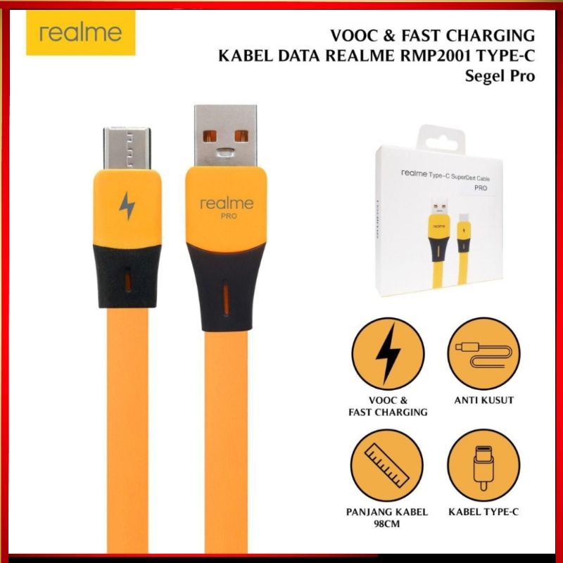 RMP2001 KABEL DATA REALME VOOC FAST CHARGING MICRO &amp; TYPE C USB CABLE