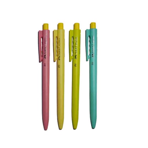 [PER PACK] - Faber-Castell Ballpoint Pen P7 Pastel 0,7 Black Ink 12 Pcs Free 2