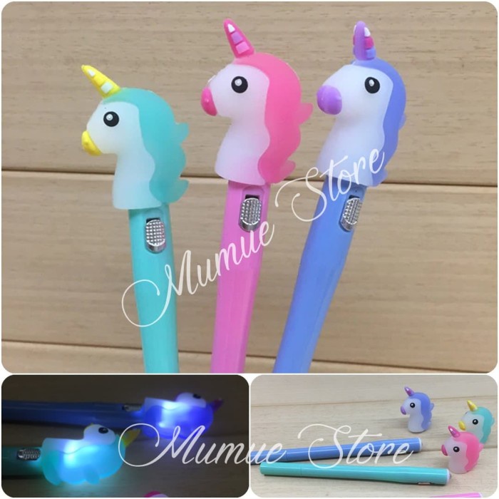 

BISA COD Pulpen gel Lampu /gel pen LED / Ink gel pen (UNICORN) 36PCS