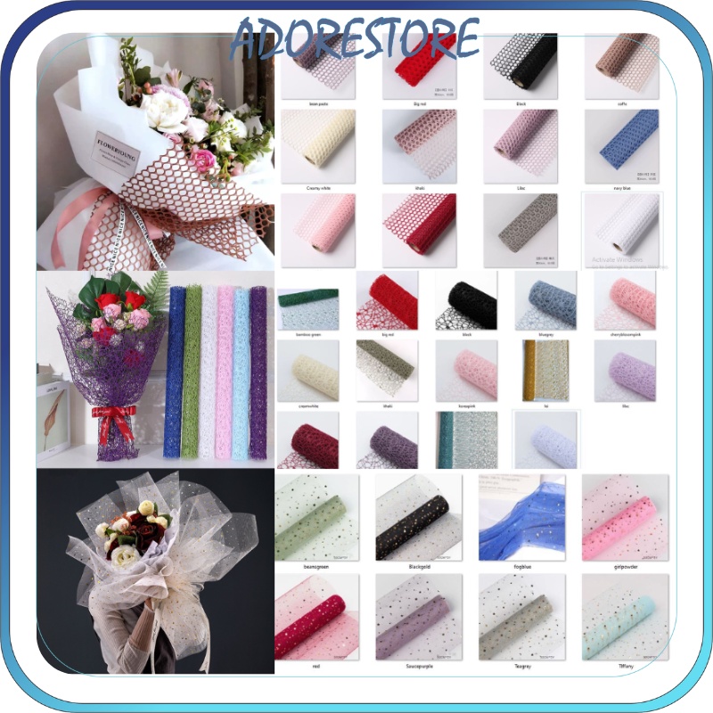 

Kertas Bunga Buket Kertas Pembungkus Kain Jacquard Roll KB6286