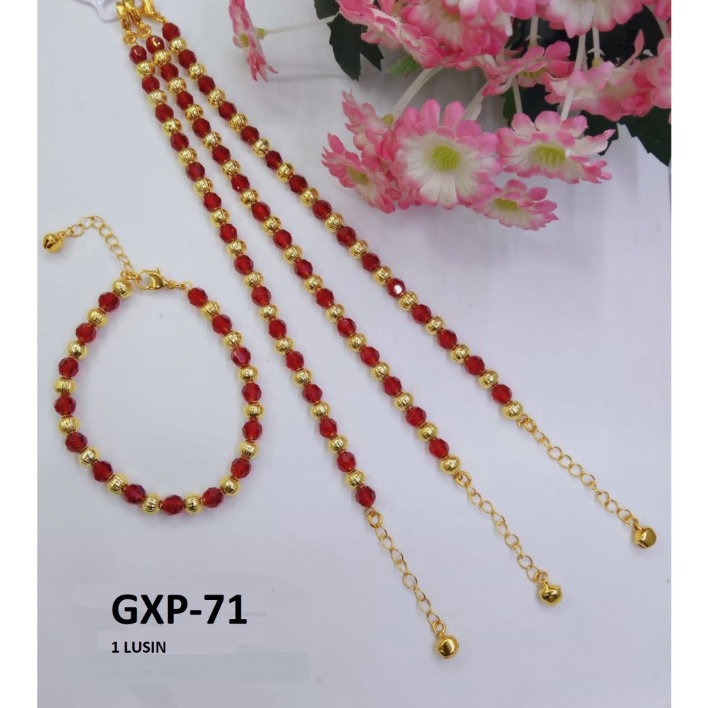 [1 LUSIN ISI 12] GELANG XP RANTAI EMAS GOLD BULAT BULAT TERMURAH / DUNIA GELANG TERBARU