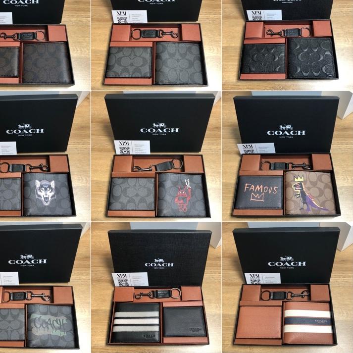 KAL504 (PROMO 12.12) Dompet Coach Wallet Men CardHolder Keychain ||