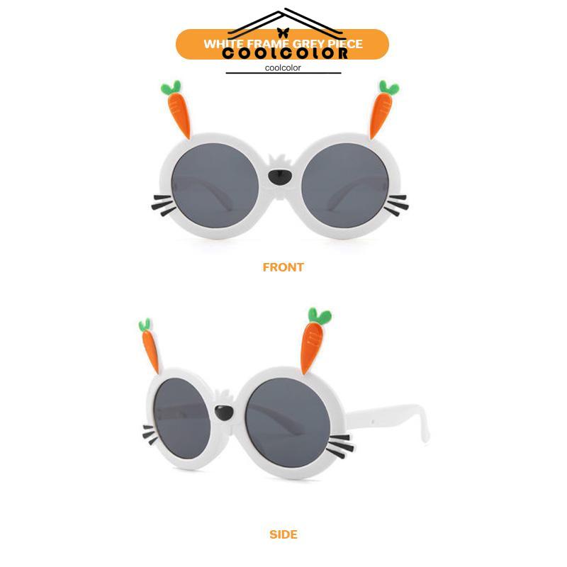 COD❤️Kacamata Hitam Kartun Telinga Kelinci Lucu Warna-Warni Sunglasses Untuk Anak- cl