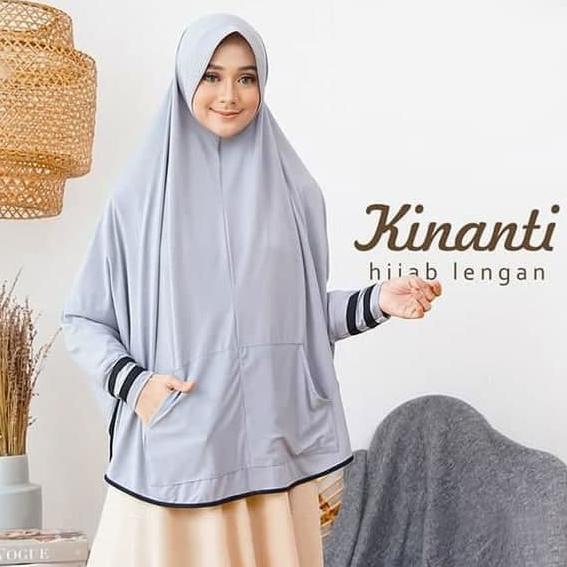 ✯ Jilbab Lengan Saku Kinanti  Hijab bergo Lengan / Jilbab Khimar / Bergo Instan ♠