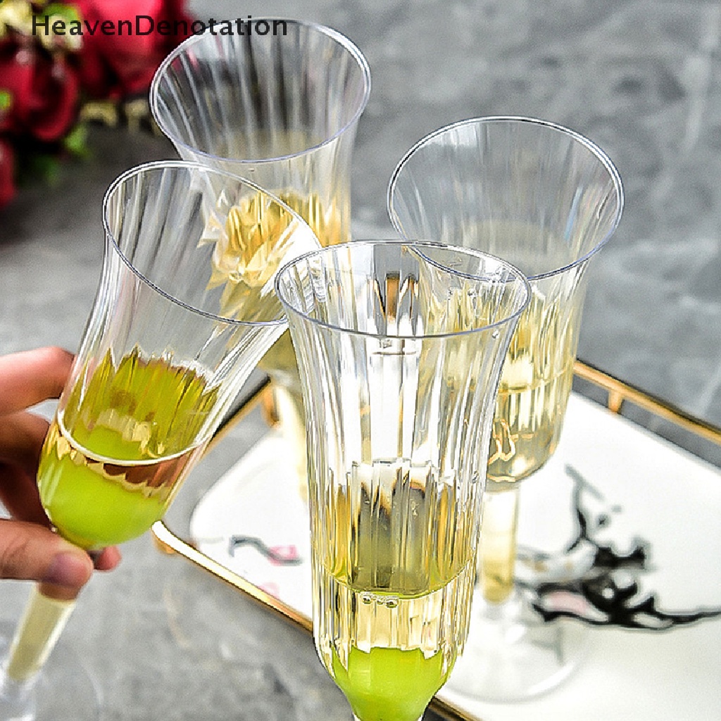 [HeavenDenotation] 180 / 230ML Disposable Plastic Wine Glass, Cocktail, Champagne Glass Flutes Cups HDV