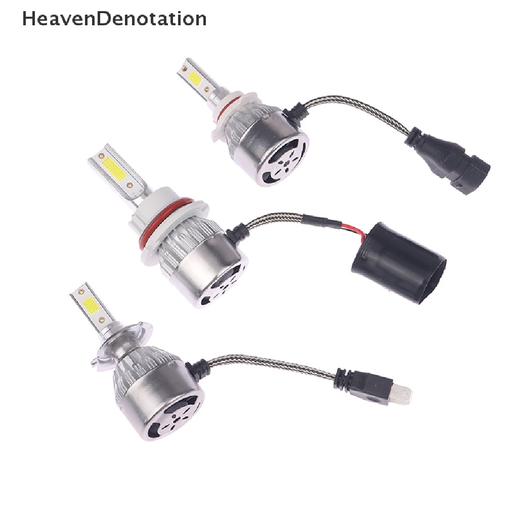 [HeavenDenotation] 2pcs LED Headlight Bulbs Lampu Mobil LED 6000K 36W 12V 3800LM Headlamps Otomatis HDV