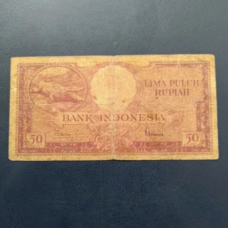 Uang Kuno 50 Rupiah Buaya 1957 Seri Hewan KZ