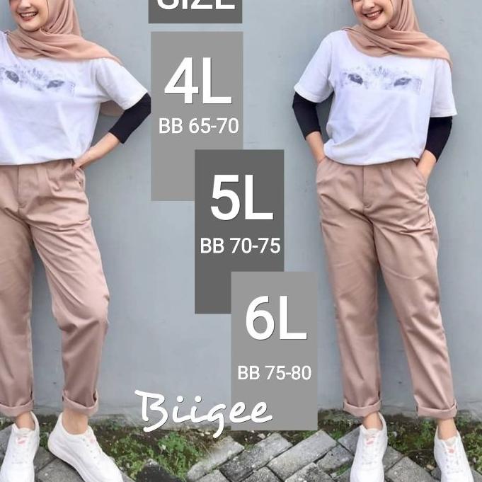 ☺ JUMBO BAGGY PANTS PREMIUM AMERICAN DRIL BIG SIZE 4L 5L 6L//CELANA KERJA JUMBO//BB 65-80kg //OGOS-B